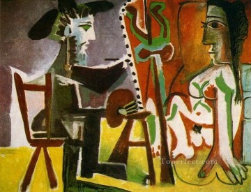 Desnudo Painting - El artista y su modelo 1 1963 Desnudo abstracto